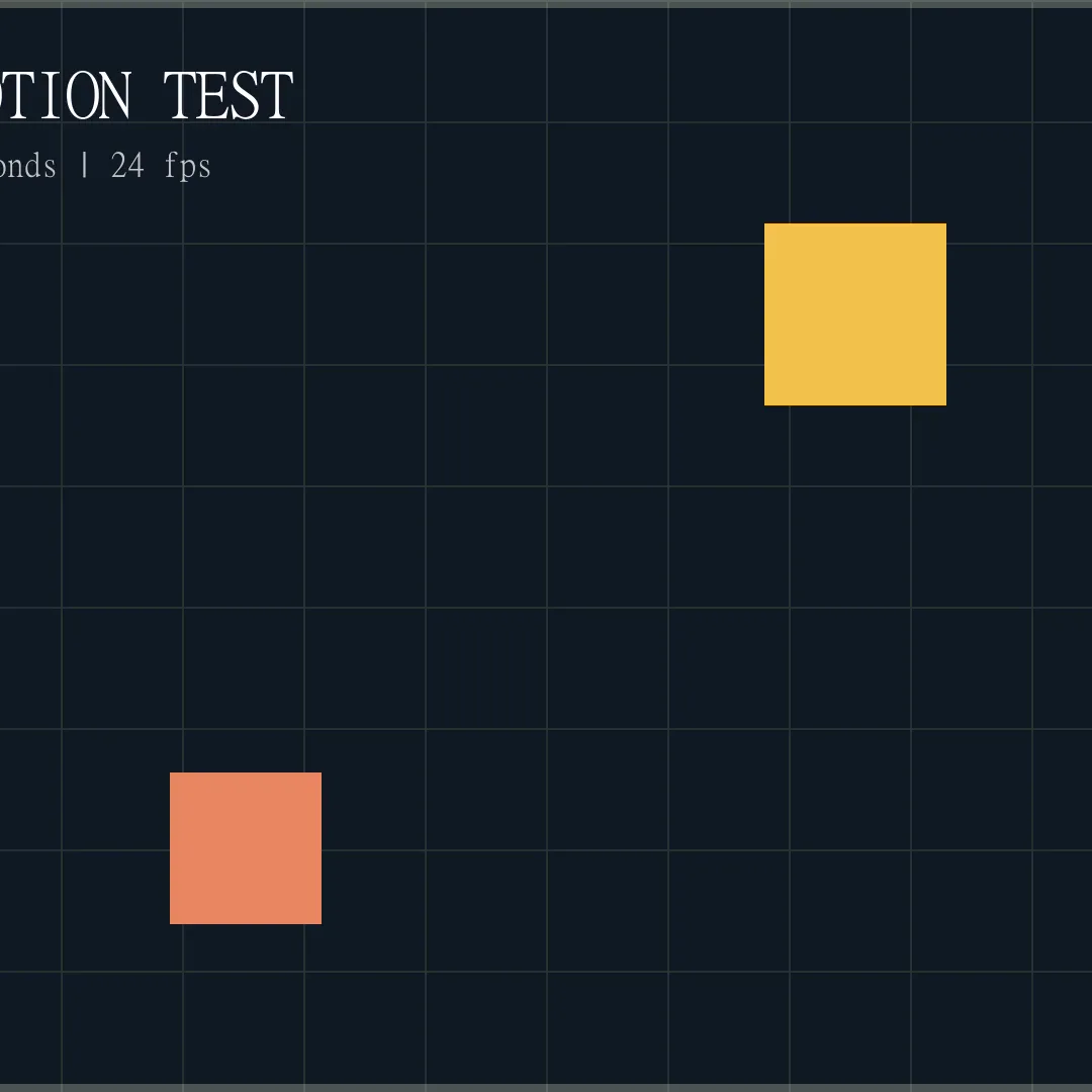Square crop of the original motion test, with the outer parts of the frame removed